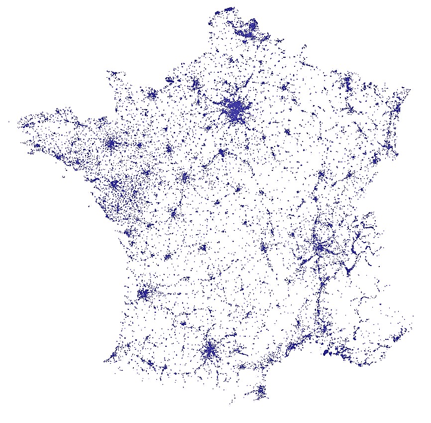 Carte des Zones d'Activités et Economiques de France, Commedi.